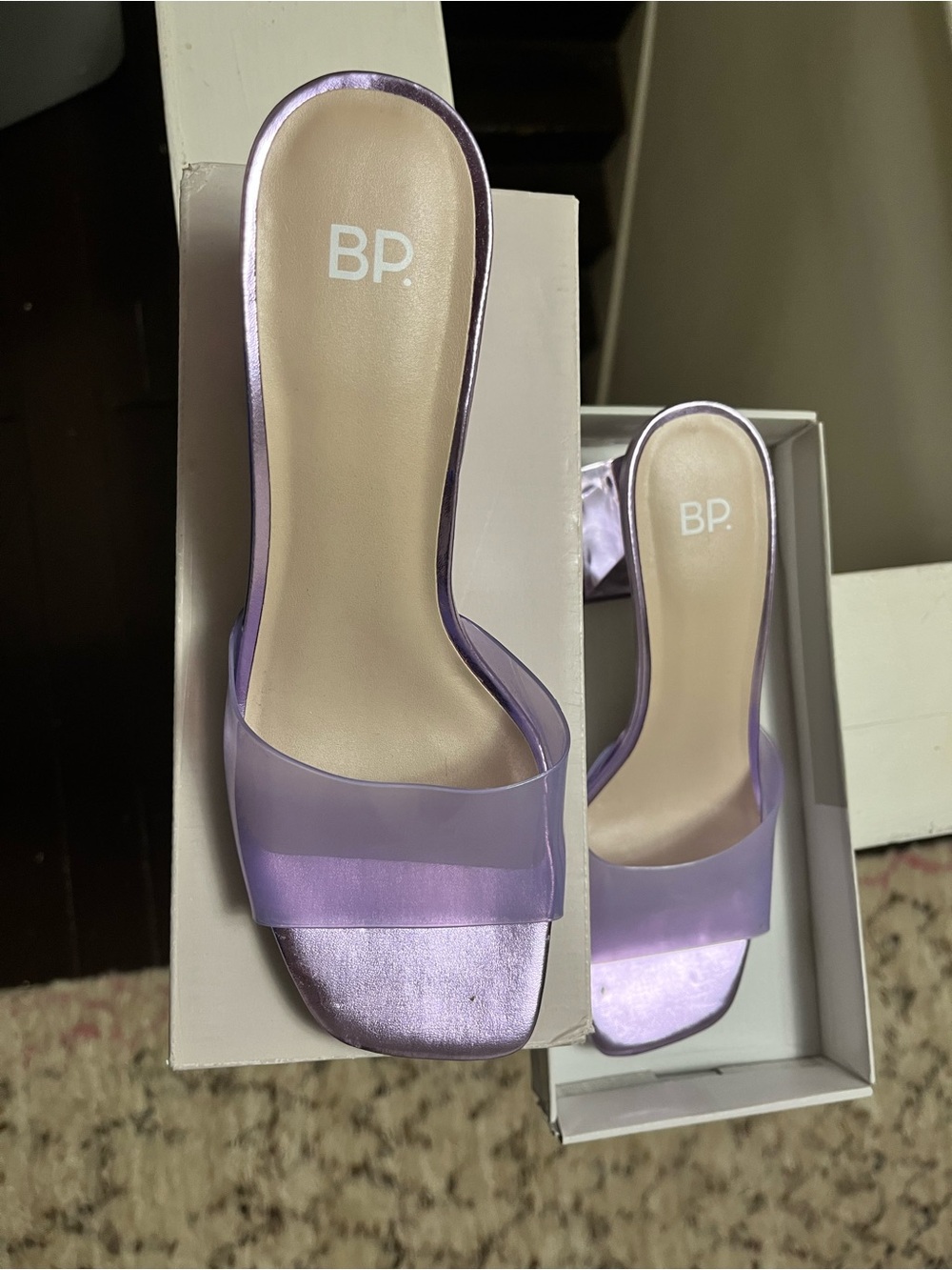 bp Lavender Lilac Slide Mules